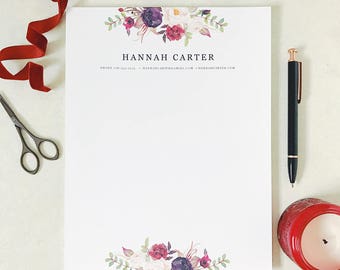 Bohemian Letterhead Design, Letterhead Template, Printable Cover Letter, Blank Cover Letter, Boho, Word or Pages, Instant Download