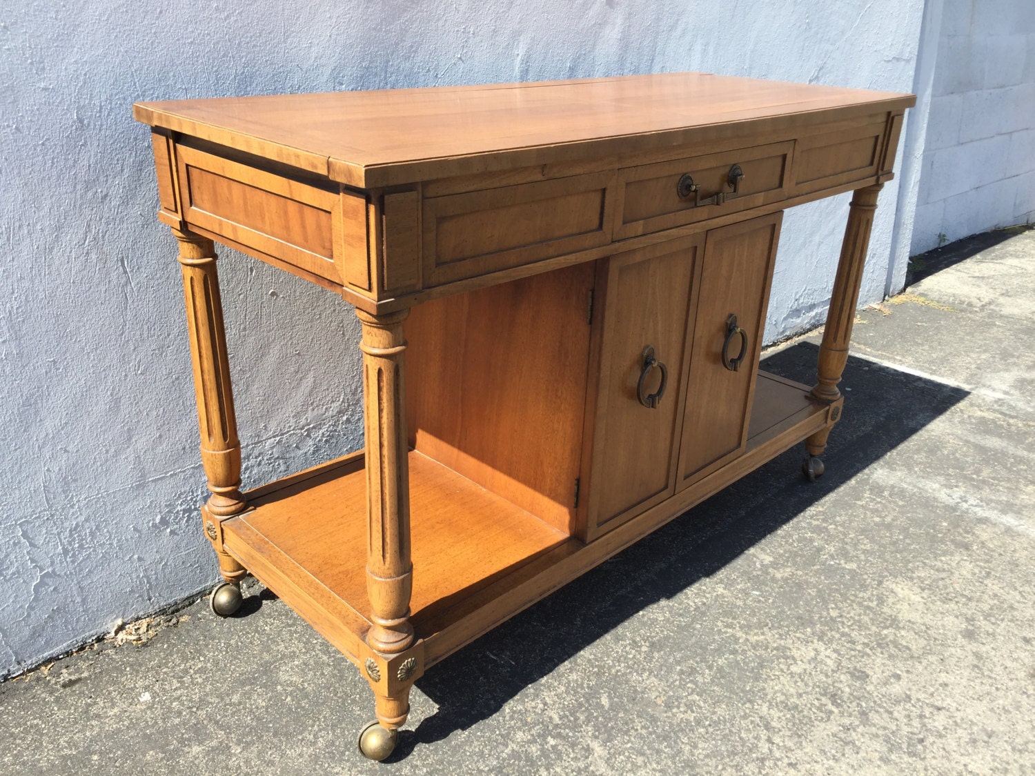Buffet Vintage Bar Tea Cart Server Console Storage Mid Century