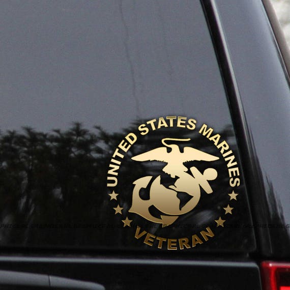 USMC Marine Veteran Decal Sticker Car Truck Window Laptop