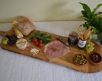 4' Wooden Platter with paddle handle