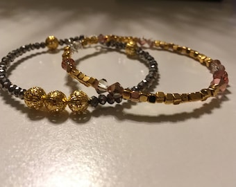 2 Stack-able Beaded Bracelet Set