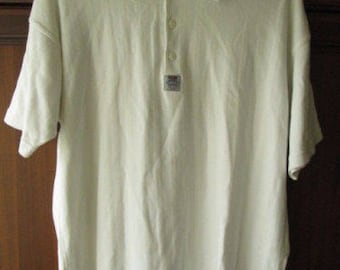 Levis Levi Strauss Mens White Cotton Polo Shirt Size M Used