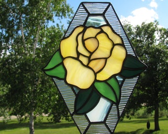 Yellow Rose Suncatcher