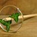 Resin Drop Spindle - Ivy Leaves