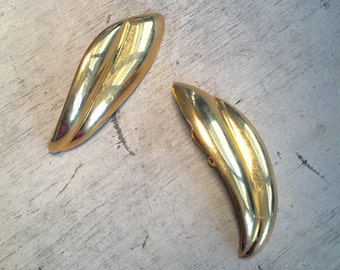 Long Gold Clip-on Earrings