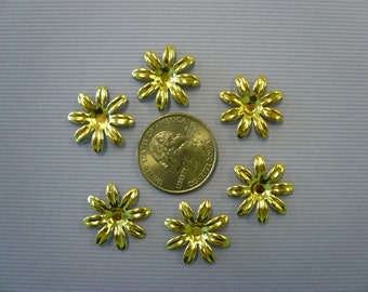 Vintage 8 Petal Brass Flower (10)