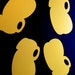 5" Mickey Mouse Shoes Silhouette Yellow Cutouts Die Cut Paper Crafting Scrapbooking Card Making Supplies