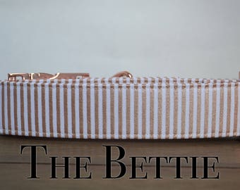 Dog Collar, Rose Gold Dog Collar, Striped Dog Collar, Girly Dog Collar, Fashion Dog Collar, Dog Collar for girls, Dog Collar Rose Gold, Dogs