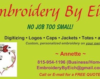 Custom Machine Embroidery