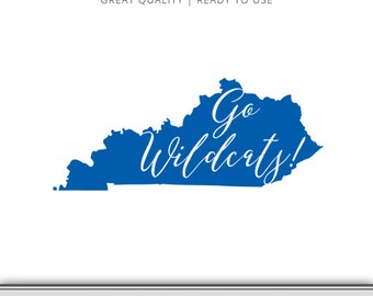 Kentucky Wildcats - Kentucky State Graphic - Wildcats SVG file - DXF File - 7 Cut Files - Kentucky SVG - Vector Art - Ready to Use!