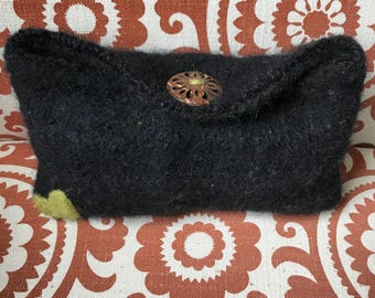 Upcycled Felted Wool Pouch