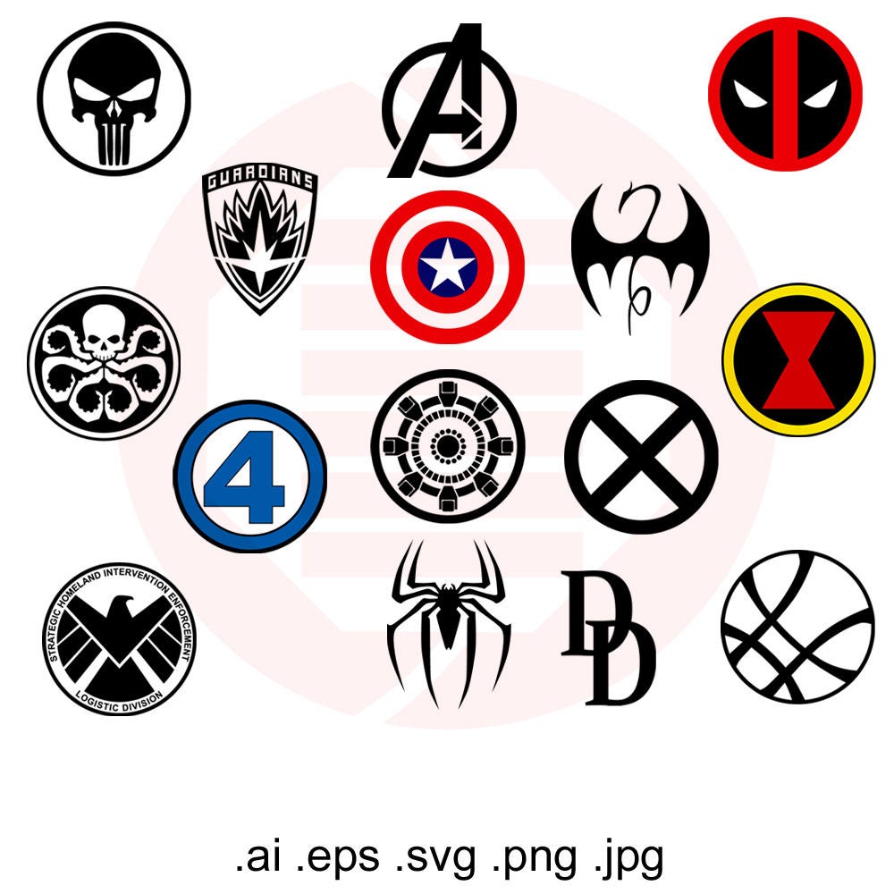 Marvel Avengers Superhero Symbols