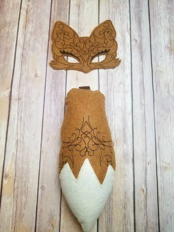 Mystical Woodland Fox mask and tail pretend play dress up