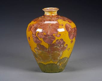 Ceramic Vase -Multicolors - Crystalline Glaze on High-Fired Porcelain - Hand Made Pottery - FREE SHIPPING - #B-5459