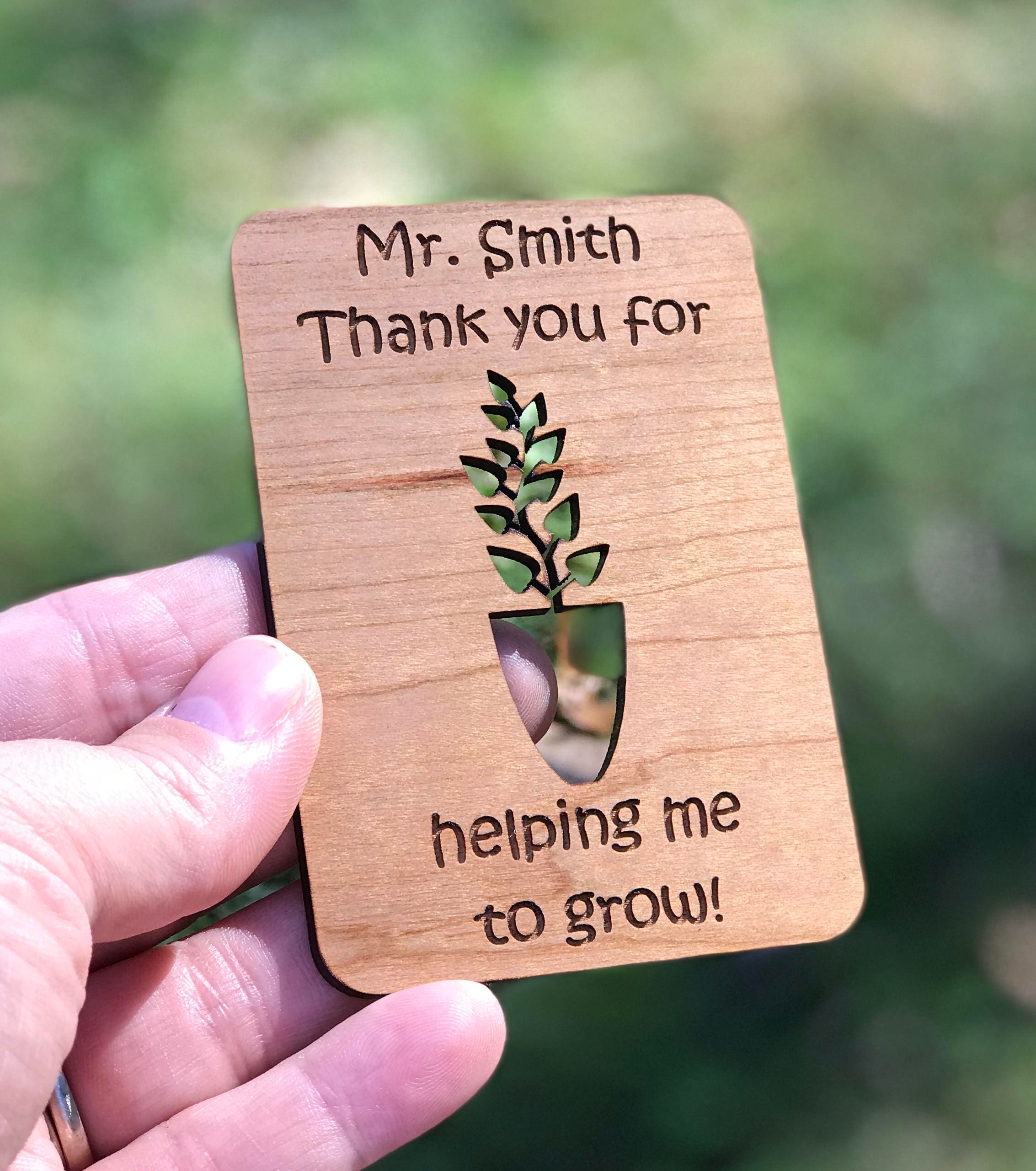 Teacher Thank you Laser Engraved Personalized Teacher
