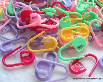 50 Plastic Stitch Markers, Pack of 50 Stitch Holders, 6p Each!! T04