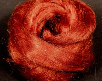 100% Dyed Flax combed top - Tawny - (2 oz.)