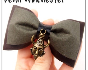 Dean Winchester Inspired Hair Bow / Bow Tie (Double / Single) (Supernatural)