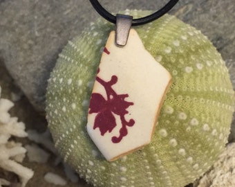 Sea glass jewelry- sea pottery necklace