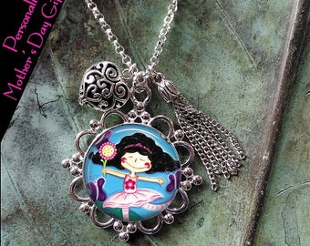 Children's Artwork Necklace - Personalized Charm Necklace - Child's Art work Photo Charm Pendant