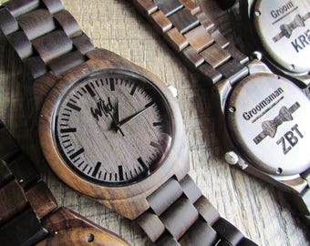 Wooden Watch, personalized men watch, Grooms watch, engraved watch, Groomsmen gift, custom wood watch, personalized, boyfriend gift, TOP300