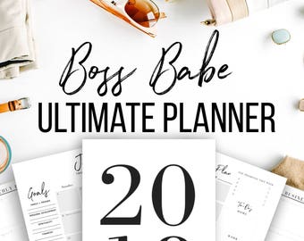 2018 &2019 Business Planner | Goals Planner | Ultimate Printable Planner Bundle