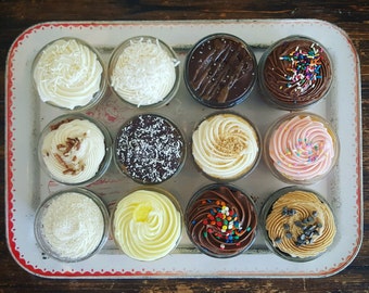 CUSTOM ORDER you pick FLAVORS of Six (6) or Twelve (12) Cupcakes