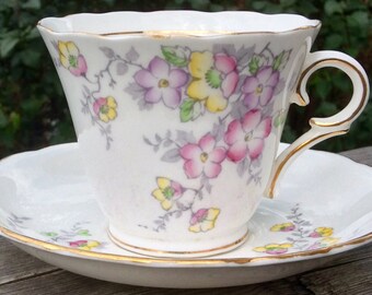 Pretty In Pink-Colclough Teacup and Saucer