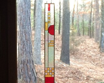 Awesome stained glass panel suncatcher home and garden art glass stained glass window