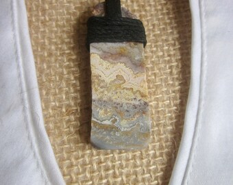 Crazy Lace Agate Organic Pendant,