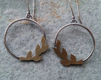 Olive branch earrings