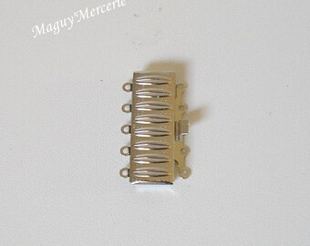 Lobster clasp 5 rows silver plated