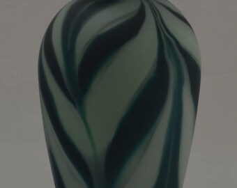 Navy Celadon Feather Bottle