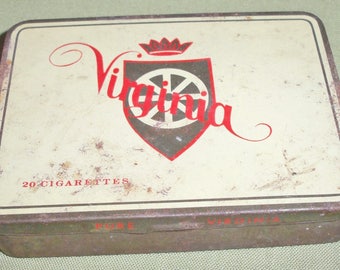 Vintage Pure Virginia 20 Cigarettes Tin