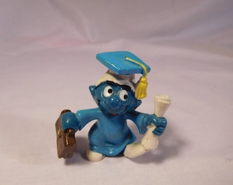 Vintage 1980 Smurf "Graduate"