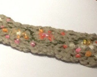 Embroidered cuff bracelet
