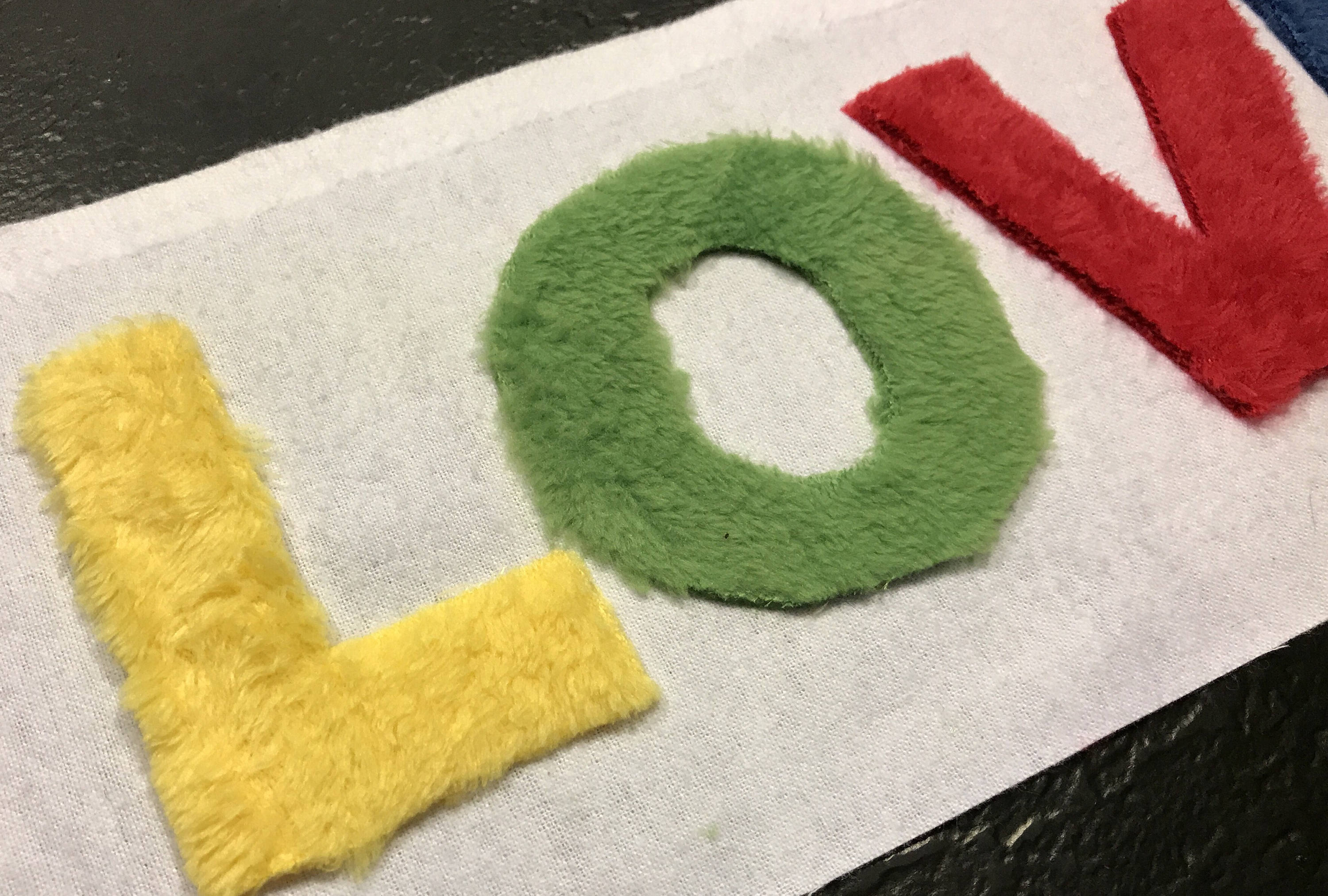 Individual Chenille Letters 4 Large Individual Applique