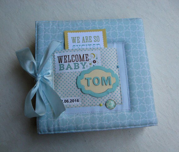 Baby Boy Mini Album Baby Boy Scrapbook Album Baby Boy Scrapbook