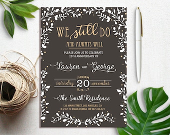 Vow Renewal Invitations Etsy 9