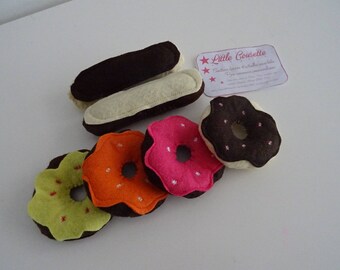 Felt - bakery and sweets donuts and lightning collectible