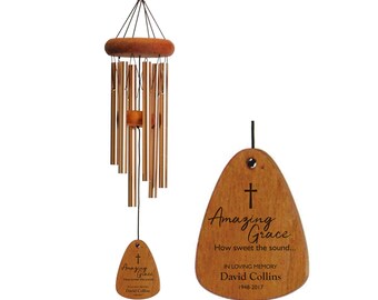 Amazing Grace Memorial Wind Chime, Sympathy Gift, Bereavement gift, Custom Memorial Wind Chime, Personalized Wind Chime, Remembrance gift