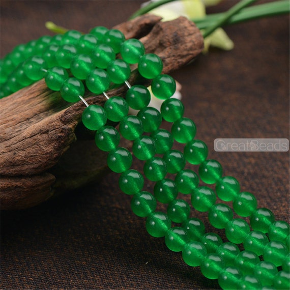 Grade A Natural Green Jade Beads 6mm 8mm 10mm 12mm Smooth