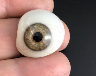 PROSTHETIC eye. human glass eye. human eye. antique. goth. taxidermy. curiosity. antique medical. artificial eye. unusual No.02