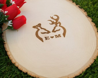 Guest Book Slice for rustic wedding