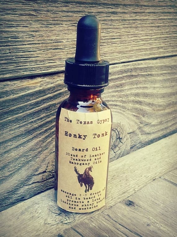 Honky Tonk Beard Oil 1 oz. (Teakwood Mahogany and leather)