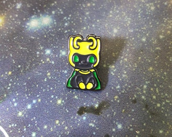 loki-cat enamel pin