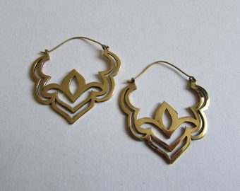 Brass Tribal Earrings, Earrings handmade,Bohemian Earrings with clasp, Nickel Free, Indian Jewellery, Gift boxed,Free UK postage BG4
