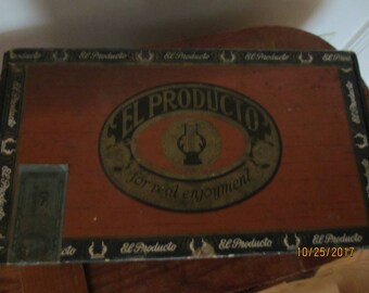 Vintage El Producto Cigar Box, Vintage Cigar Box