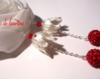 bright red bell earrings