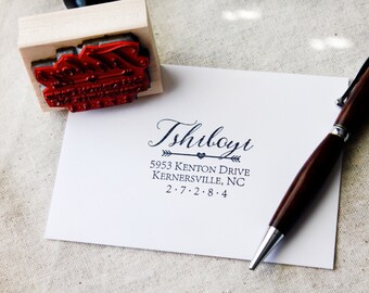Return address stamp Arrow heart stamp RSVP stamp Wedding Stamp Personalized Address Stamp Envelope Stamps Heart Stamp Return address stamp